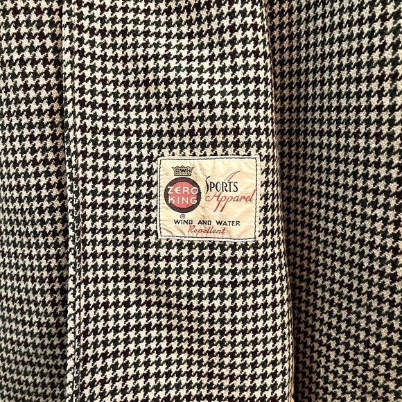 Vintage 60s Zero King houndstooth trench coat, US 4-6 - Picture 2 of 5